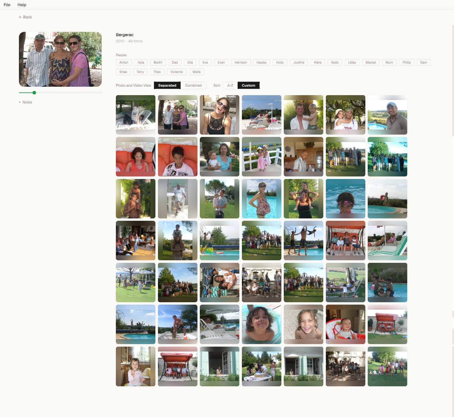 Memoir — Event Page
